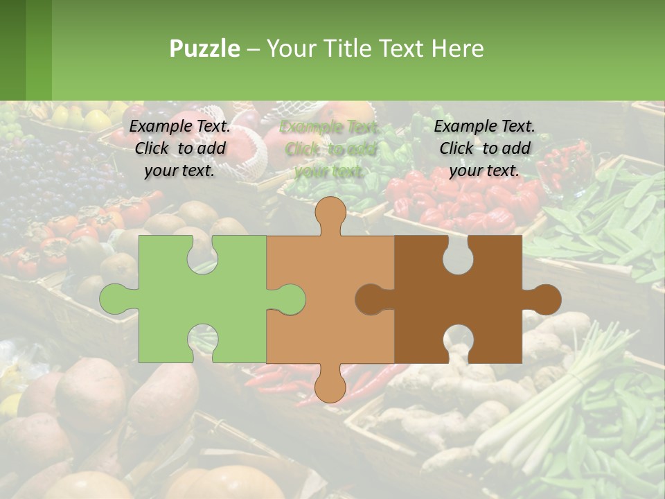 A Large Display Of Fresh Fruits And Vegetables PowerPoint Template