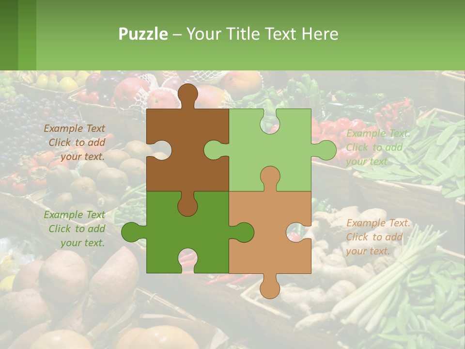 A Large Display Of Fresh Fruits And Vegetables PowerPoint Template