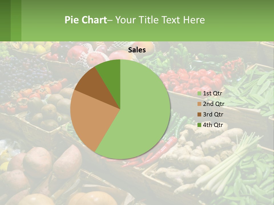 A Large Display Of Fresh Fruits And Vegetables PowerPoint Template