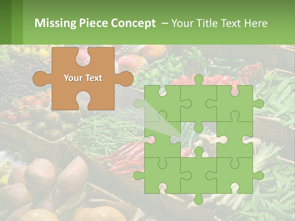 A Large Display Of Fresh Fruits And Vegetables PowerPoint Template