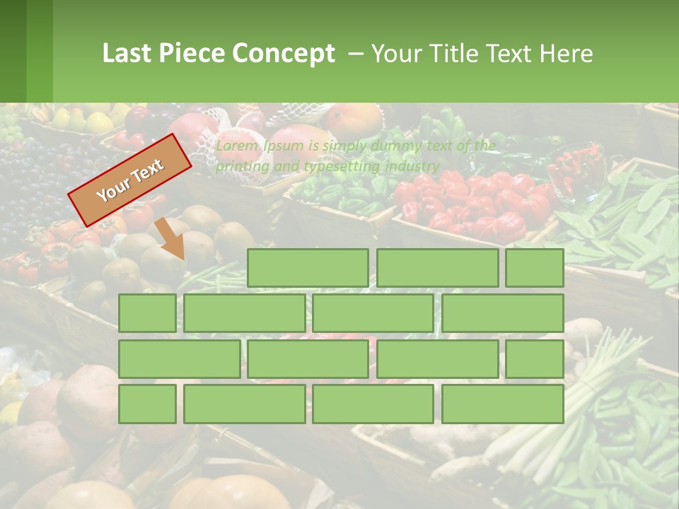 A Large Display Of Fresh Fruits And Vegetables PowerPoint Template