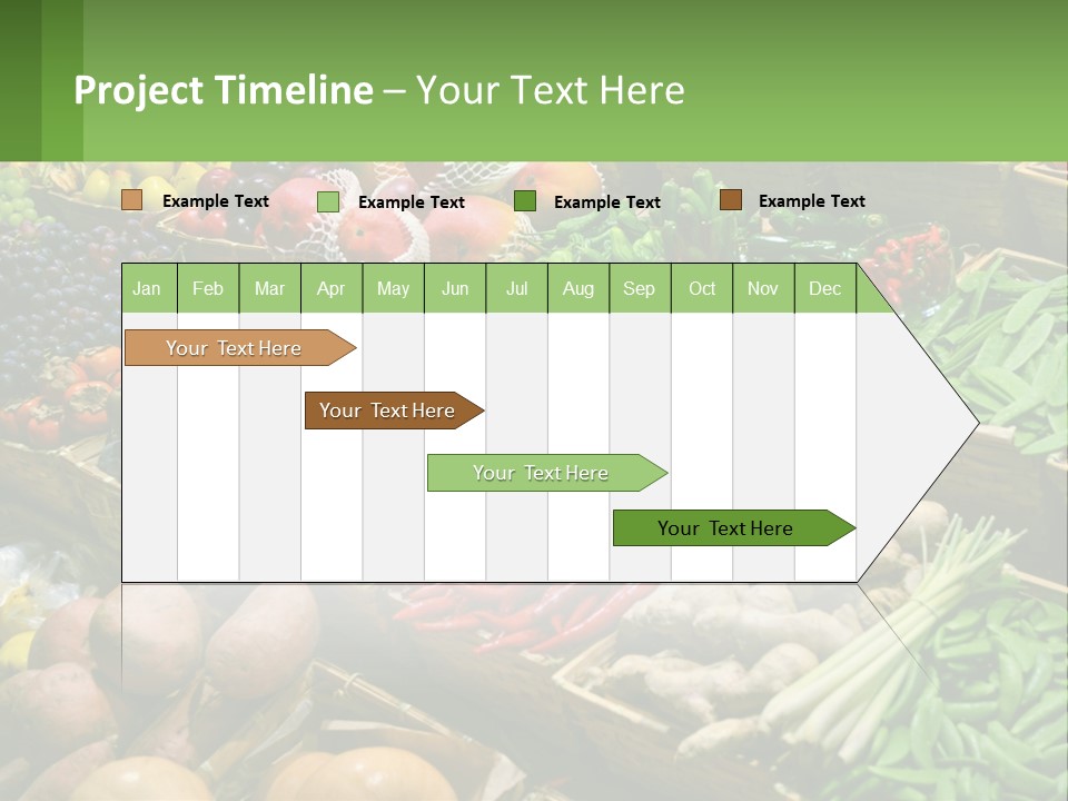 A Large Display Of Fresh Fruits And Vegetables PowerPoint Template