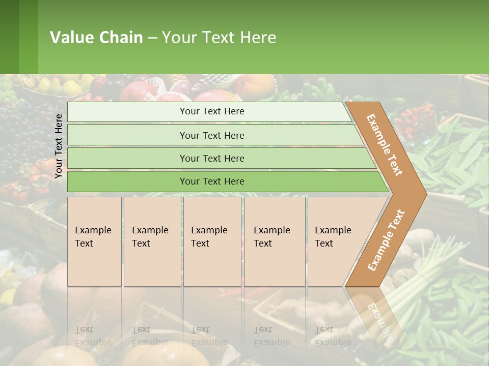 A Large Display Of Fresh Fruits And Vegetables PowerPoint Template
