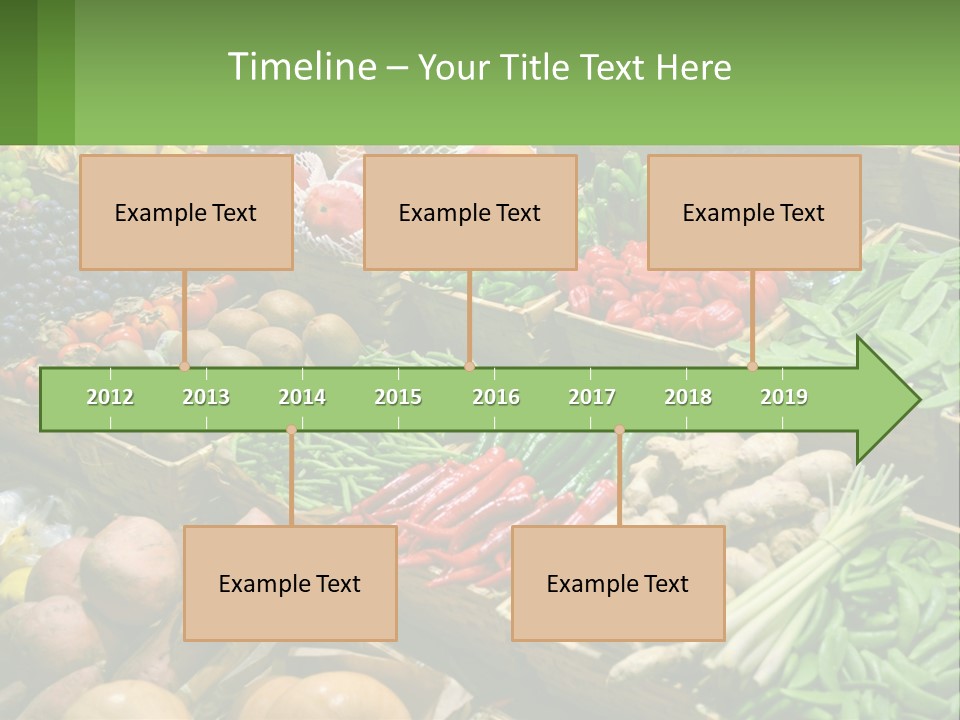 A Large Display Of Fresh Fruits And Vegetables PowerPoint Template