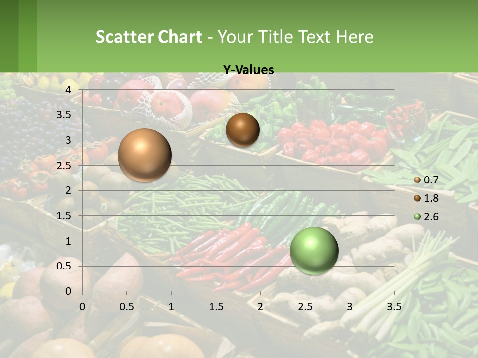 A Large Display Of Fresh Fruits And Vegetables PowerPoint Template