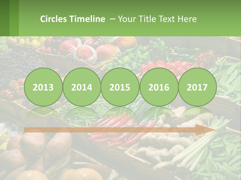 A Large Display Of Fresh Fruits And Vegetables PowerPoint Template