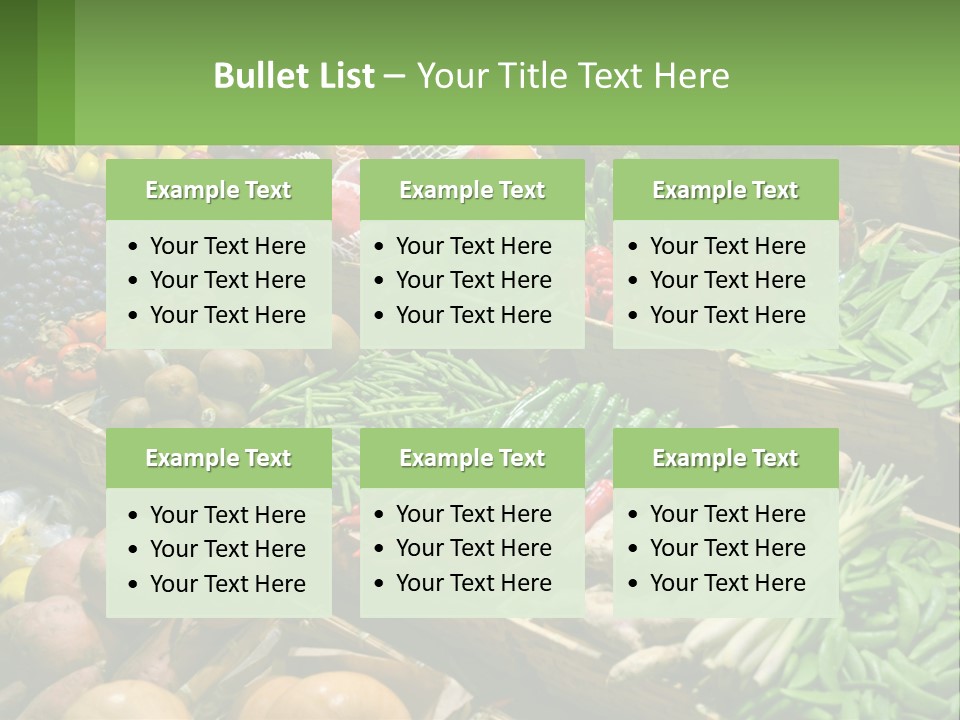 A Large Display Of Fresh Fruits And Vegetables PowerPoint Template
