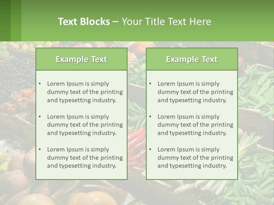 A Large Display Of Fresh Fruits And Vegetables PowerPoint Template