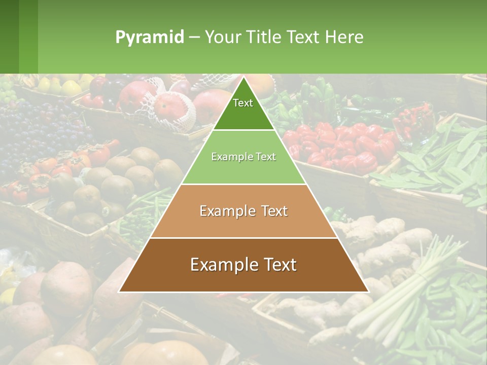 A Large Display Of Fresh Fruits And Vegetables PowerPoint Template
