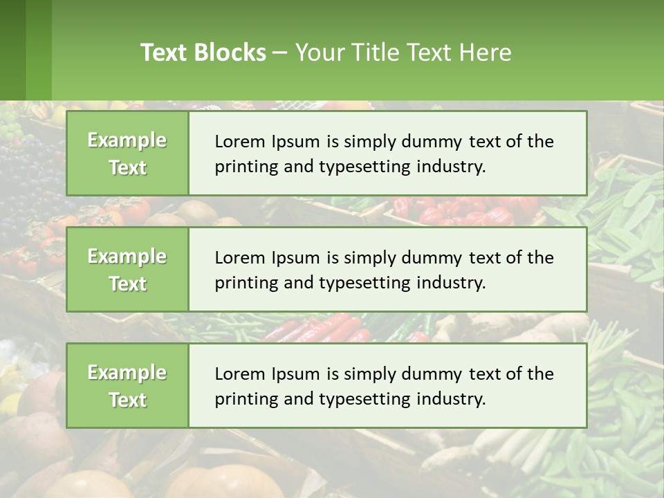 A Large Display Of Fresh Fruits And Vegetables PowerPoint Template