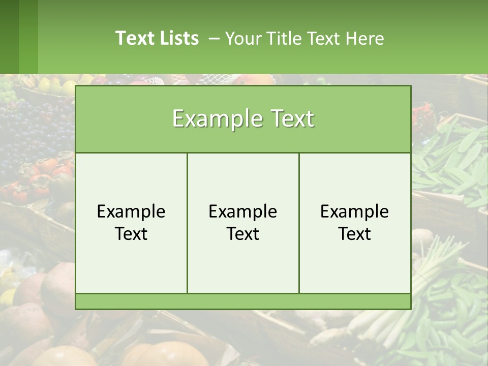 A Large Display Of Fresh Fruits And Vegetables PowerPoint Template