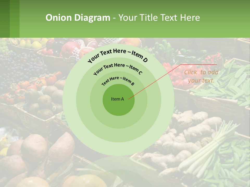 A Large Display Of Fresh Fruits And Vegetables PowerPoint Template