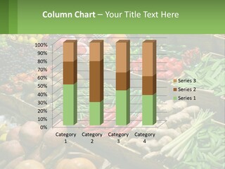 A Large Display Of Fresh Fruits And Vegetables PowerPoint Template