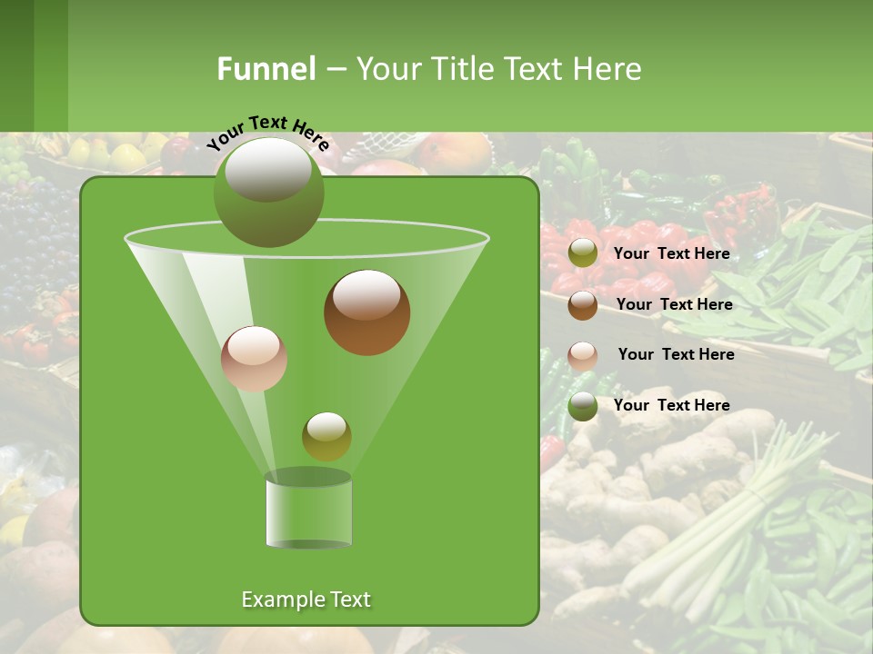 A Large Display Of Fresh Fruits And Vegetables PowerPoint Template