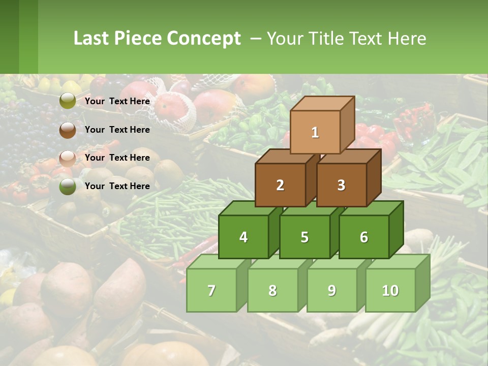 A Large Display Of Fresh Fruits And Vegetables PowerPoint Template