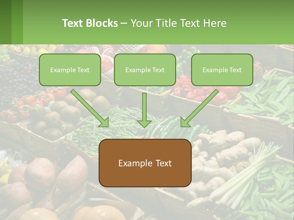 A Large Display Of Fresh Fruits And Vegetables PowerPoint Template