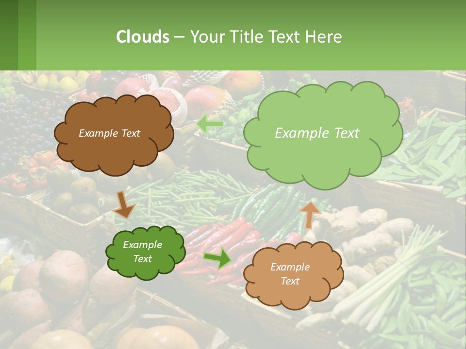 A Large Display Of Fresh Fruits And Vegetables PowerPoint Template