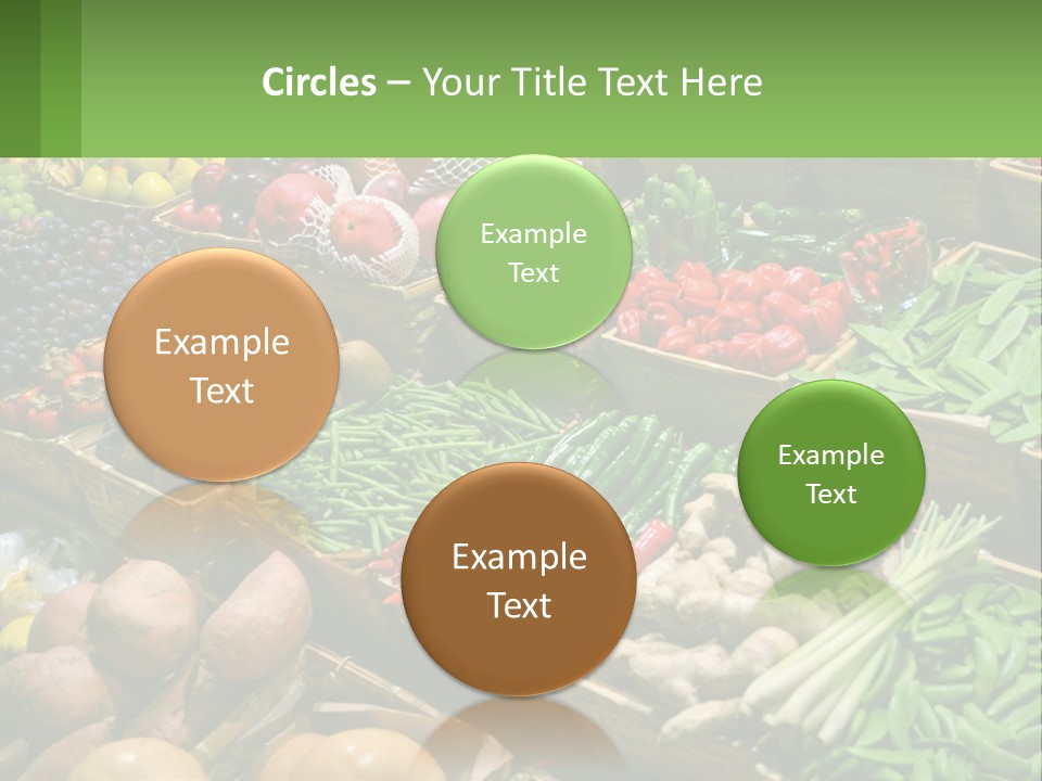 A Large Display Of Fresh Fruits And Vegetables PowerPoint Template
