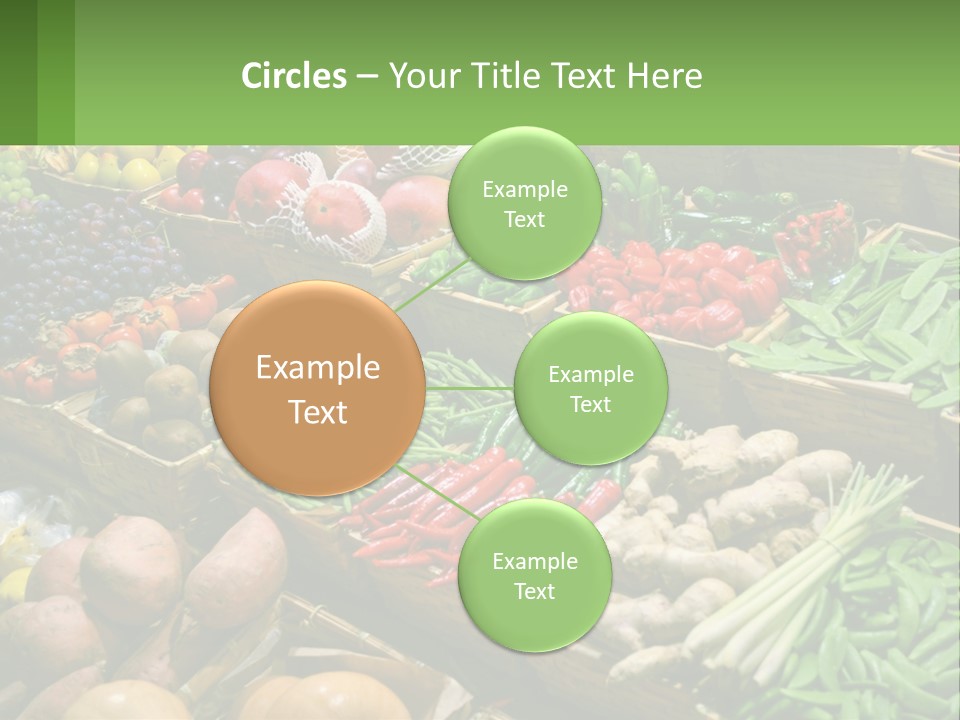 A Large Display Of Fresh Fruits And Vegetables PowerPoint Template
