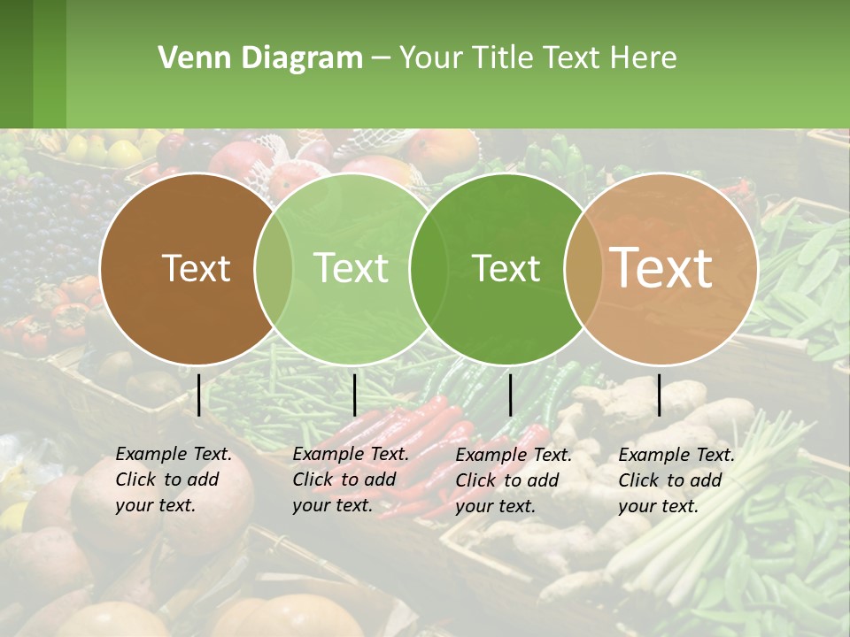 A Large Display Of Fresh Fruits And Vegetables PowerPoint Template