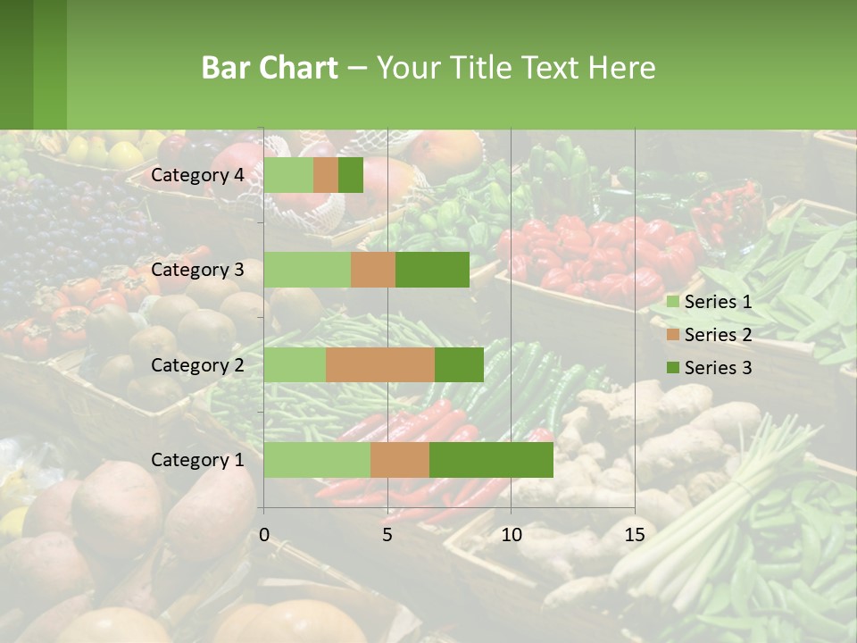 A Large Display Of Fresh Fruits And Vegetables PowerPoint Template