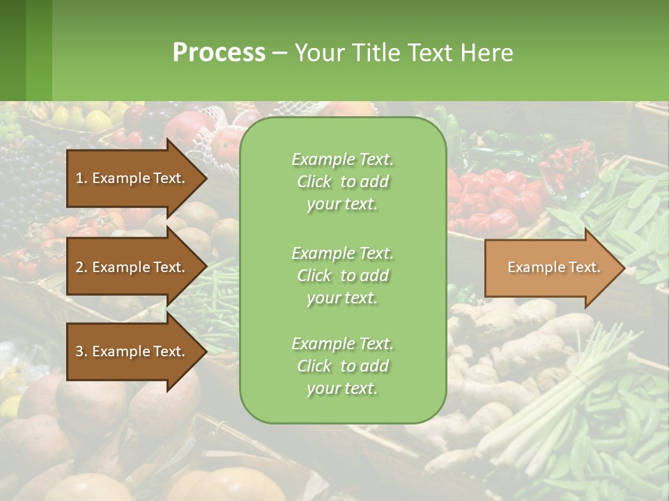 A Large Display Of Fresh Fruits And Vegetables PowerPoint Template