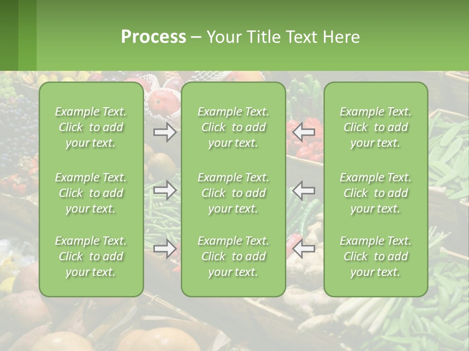 A Large Display Of Fresh Fruits And Vegetables PowerPoint Template