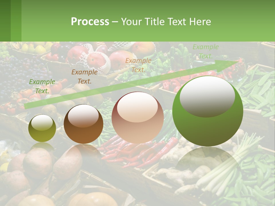 A Large Display Of Fresh Fruits And Vegetables PowerPoint Template
