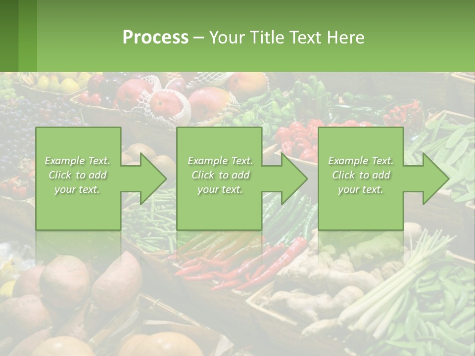 A Large Display Of Fresh Fruits And Vegetables PowerPoint Template