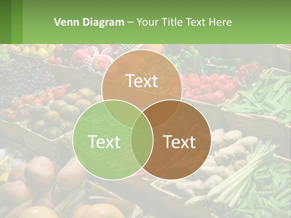 A Large Display Of Fresh Fruits And Vegetables PowerPoint Template