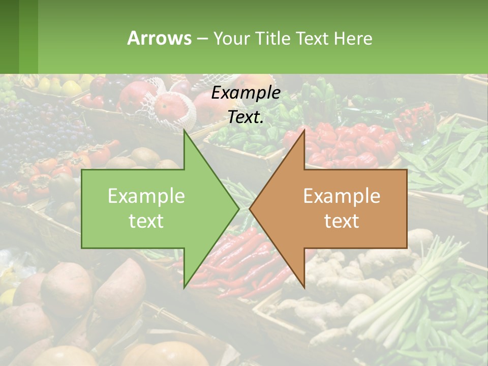 A Large Display Of Fresh Fruits And Vegetables PowerPoint Template