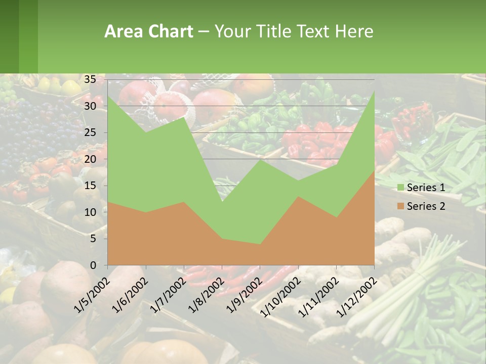 A Large Display Of Fresh Fruits And Vegetables PowerPoint Template