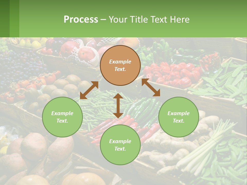 A Large Display Of Fresh Fruits And Vegetables PowerPoint Template