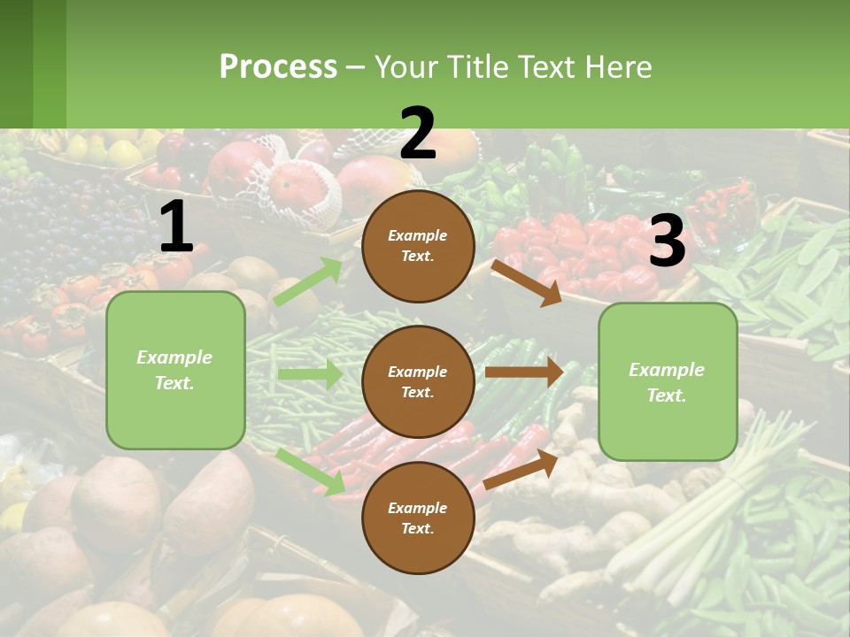 A Large Display Of Fresh Fruits And Vegetables PowerPoint Template
