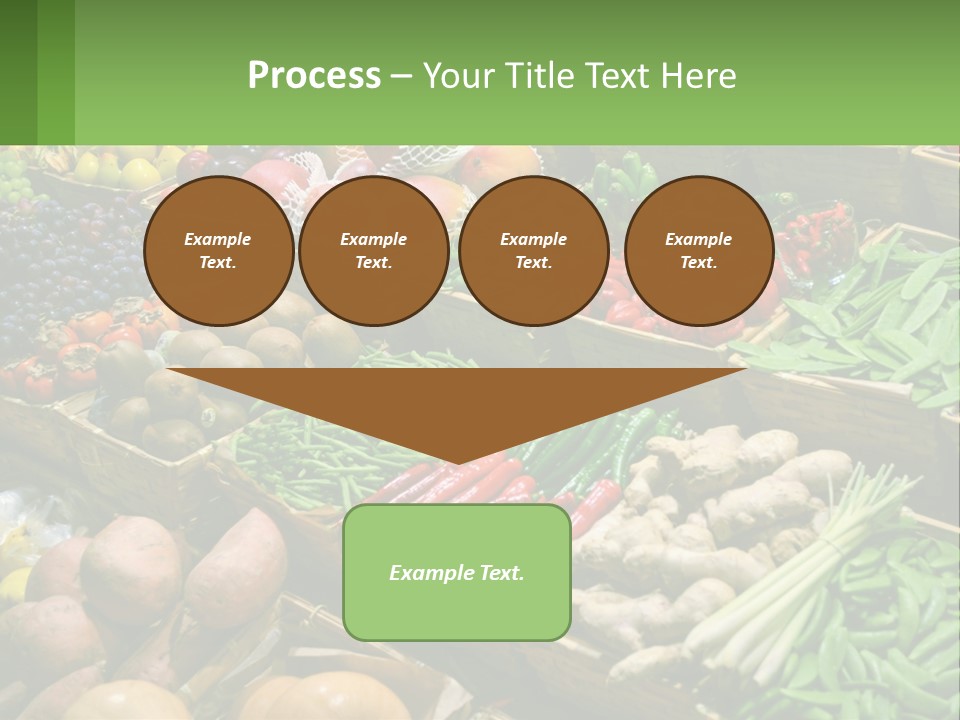 A Large Display Of Fresh Fruits And Vegetables PowerPoint Template