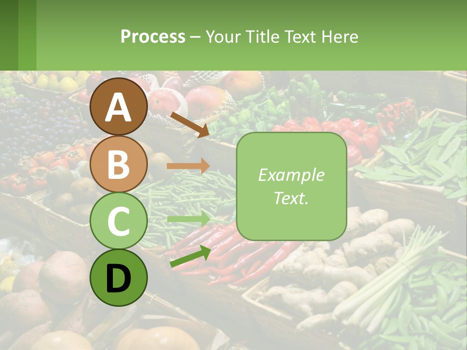 A Large Display Of Fresh Fruits And Vegetables PowerPoint Template