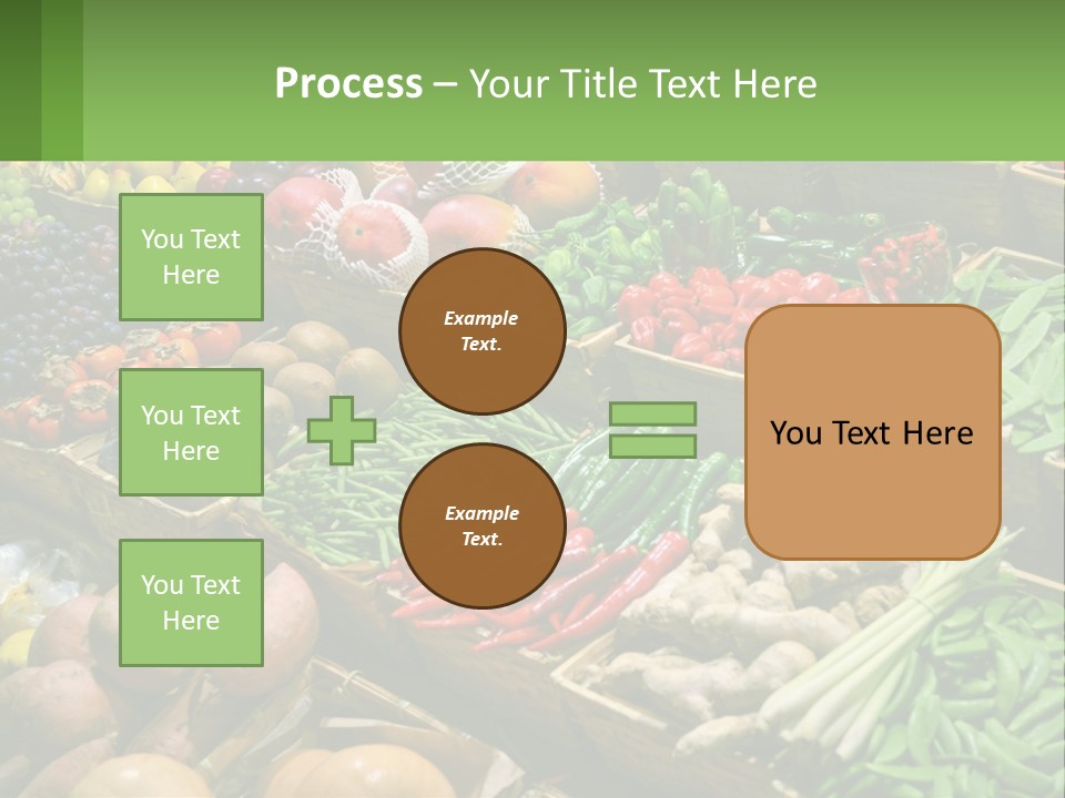 A Large Display Of Fresh Fruits And Vegetables PowerPoint Template