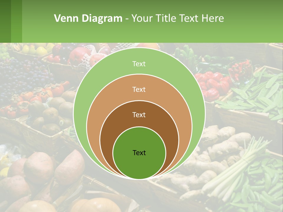 A Large Display Of Fresh Fruits And Vegetables PowerPoint Template