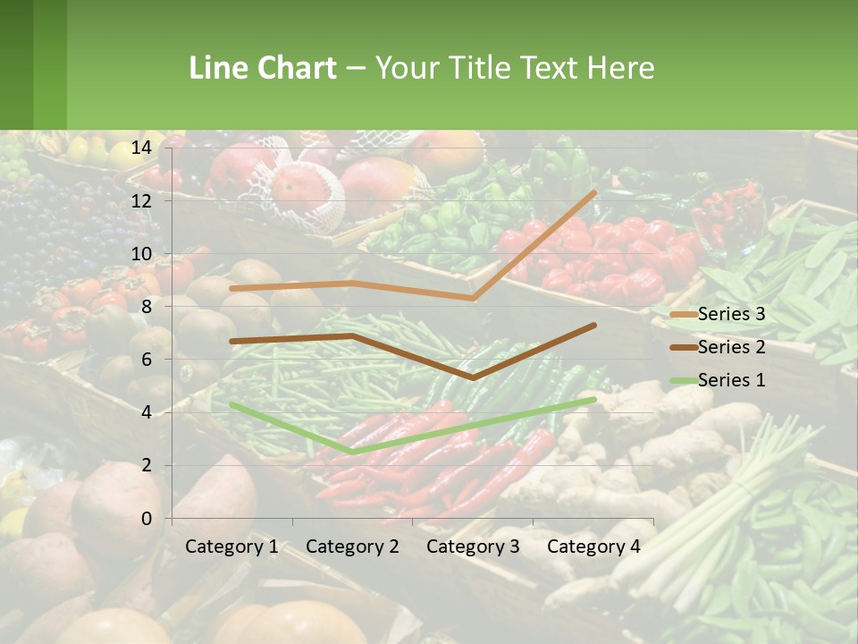 A Large Display Of Fresh Fruits And Vegetables PowerPoint Template
