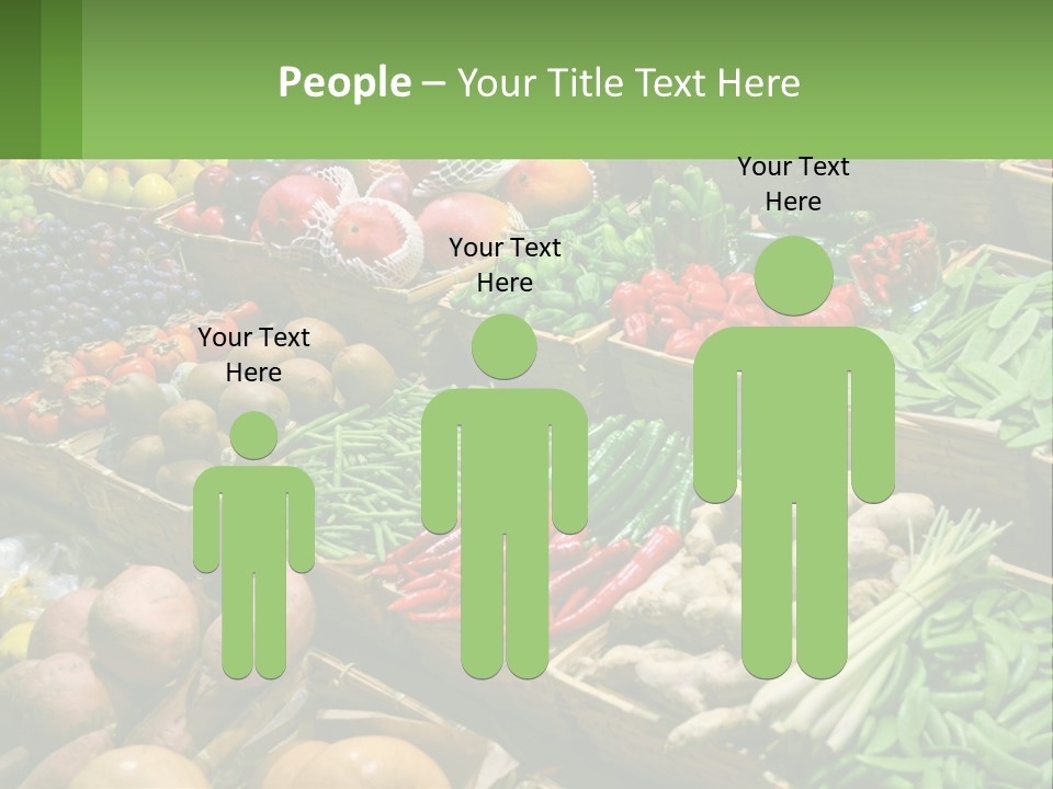 A Large Display Of Fresh Fruits And Vegetables PowerPoint Template