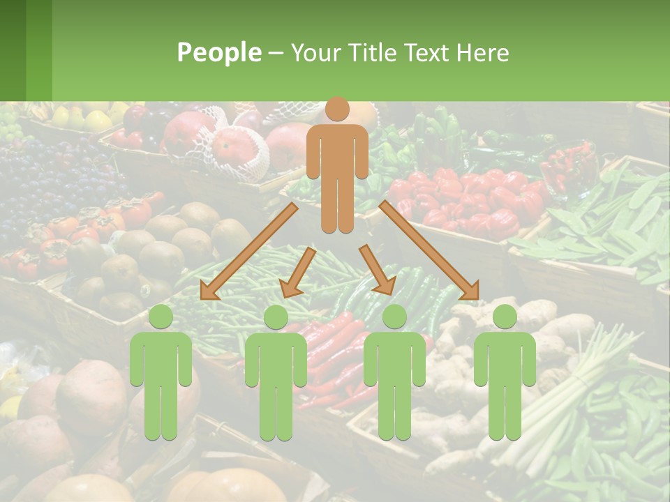 A Large Display Of Fresh Fruits And Vegetables PowerPoint Template