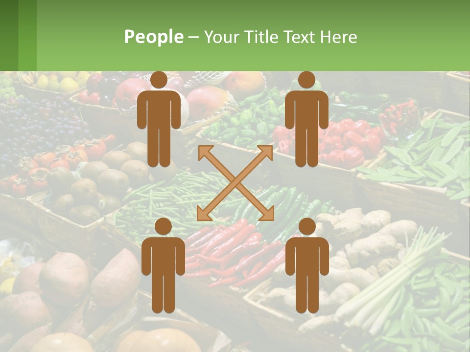 A Large Display Of Fresh Fruits And Vegetables PowerPoint Template