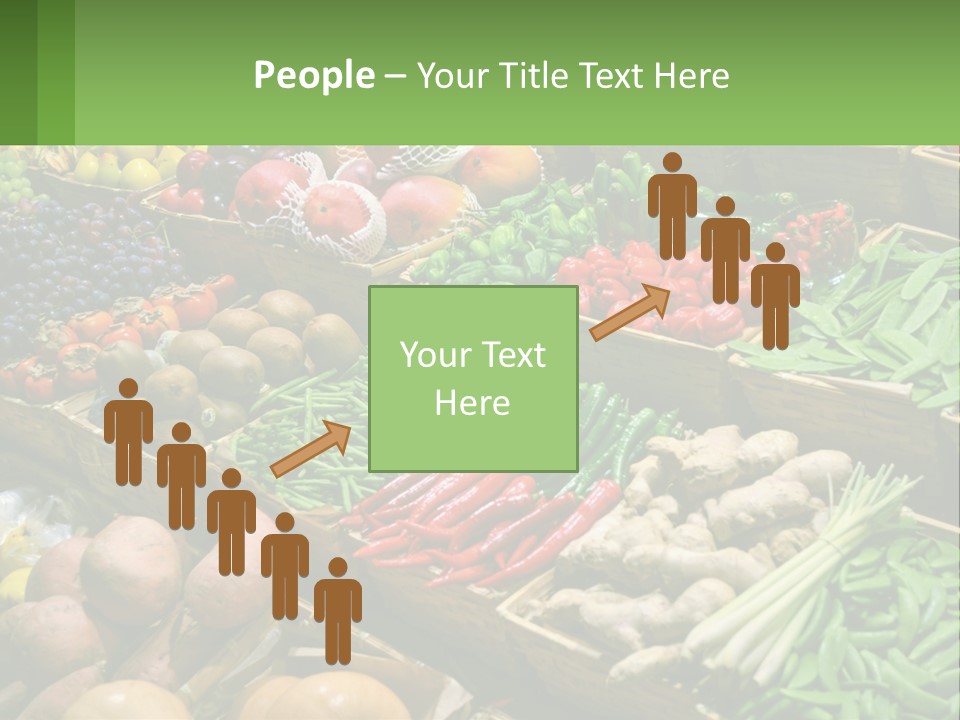 A Large Display Of Fresh Fruits And Vegetables PowerPoint Template