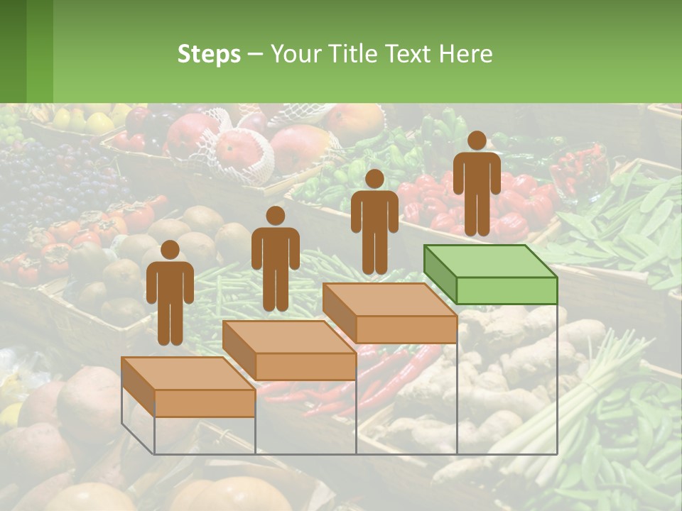 A Large Display Of Fresh Fruits And Vegetables PowerPoint Template