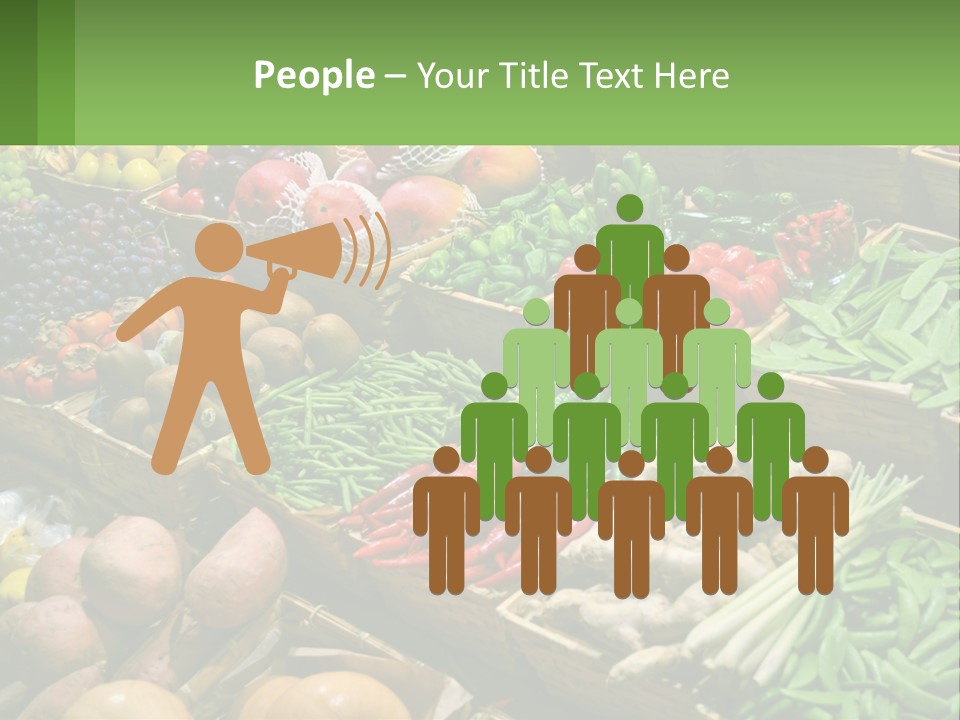 A Large Display Of Fresh Fruits And Vegetables PowerPoint Template