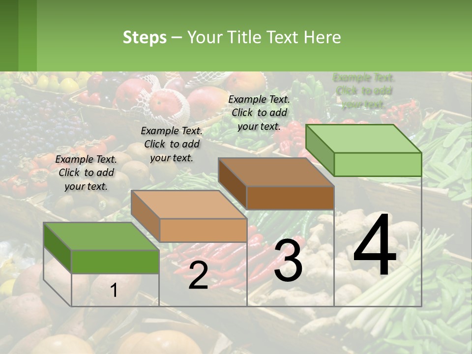 A Large Display Of Fresh Fruits And Vegetables PowerPoint Template