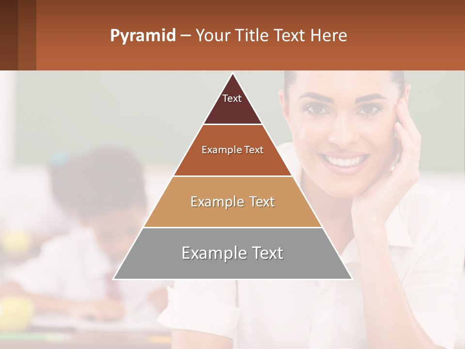 A Woman Sitting At A Desk With A Boy In The Background PowerPoint Template
