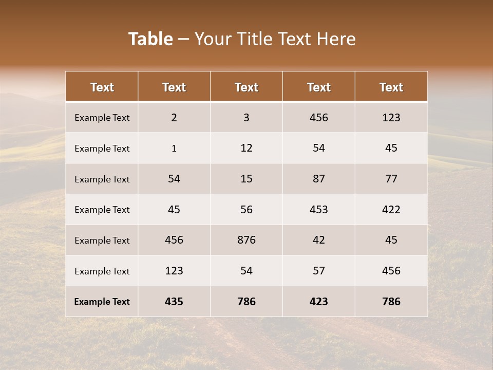 A Dirt Road In The Middle Of A Green Field PowerPoint Template