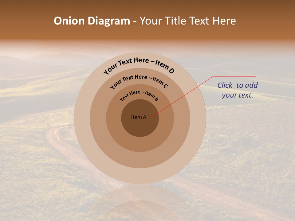 A Dirt Road In The Middle Of A Green Field PowerPoint Template