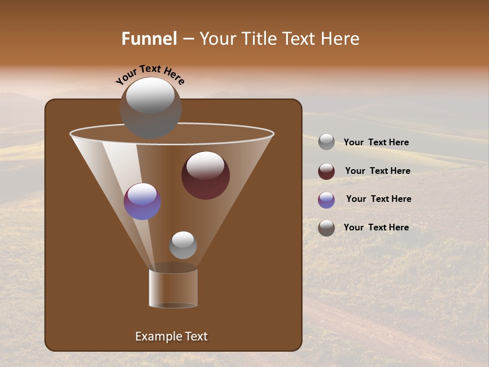 A Dirt Road In The Middle Of A Green Field PowerPoint Template